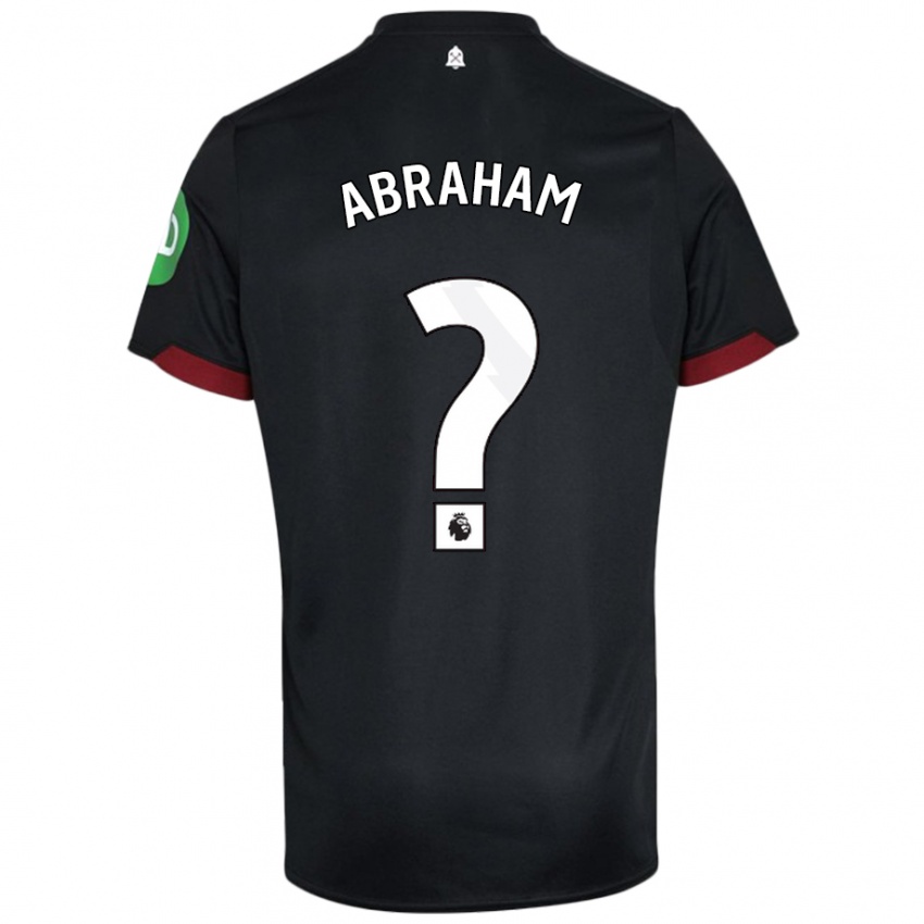 Kinder Dondre Abraham #0 Schwarz Weiß Auswärtstrikot Trikot 2024/25 T-Shirt