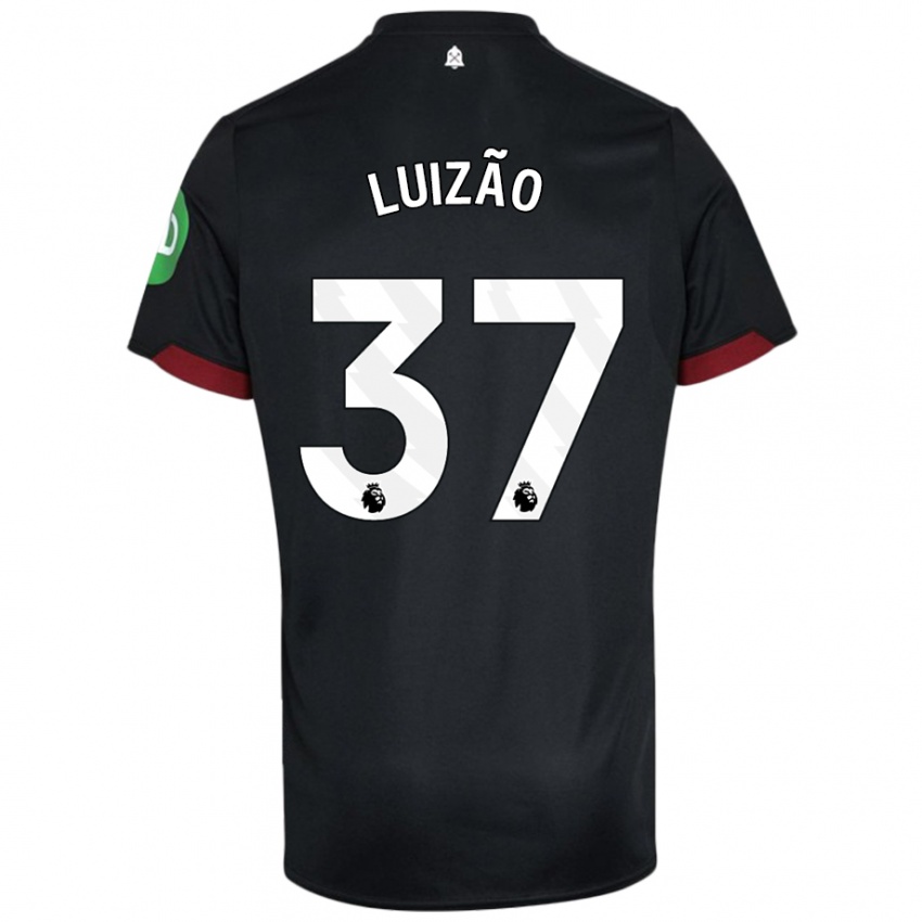 Kinder Luizão #37 Schwarz Weiß Auswärtstrikot Trikot 2024/25 T-Shirt