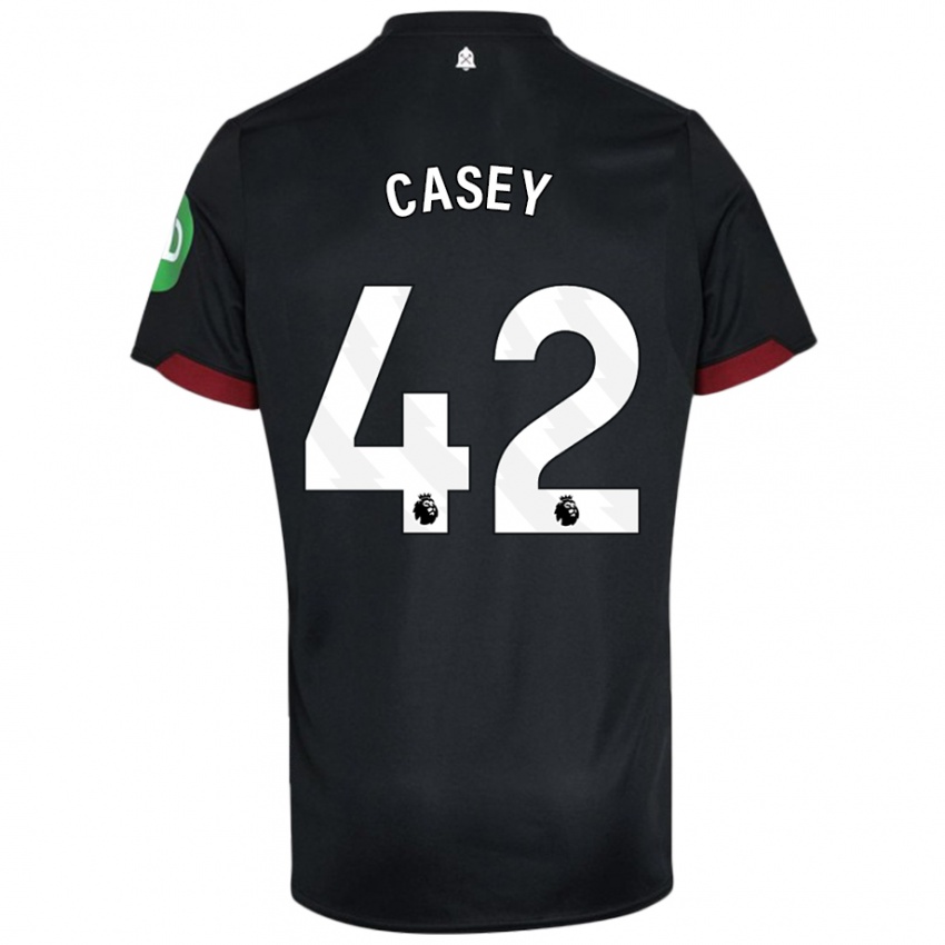 Kinder Kaelan Casey #42 Schwarz Weiß Auswärtstrikot Trikot 2024/25 T-Shirt