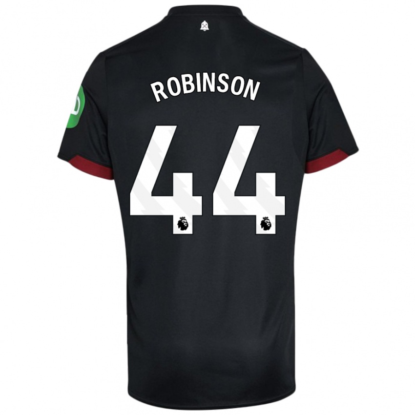 Kinder Junior Robinson #44 Schwarz Weiß Auswärtstrikot Trikot 2024/25 T-Shirt