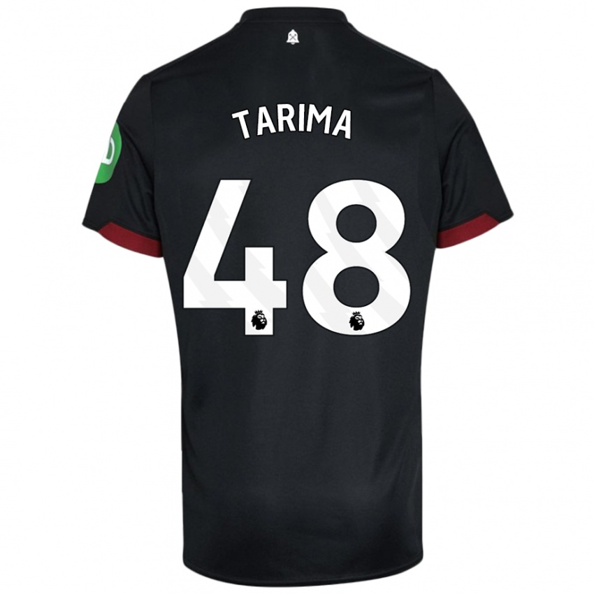 Kinder Sean Tarima #48 Schwarz Weiß Auswärtstrikot Trikot 2024/25 T-Shirt