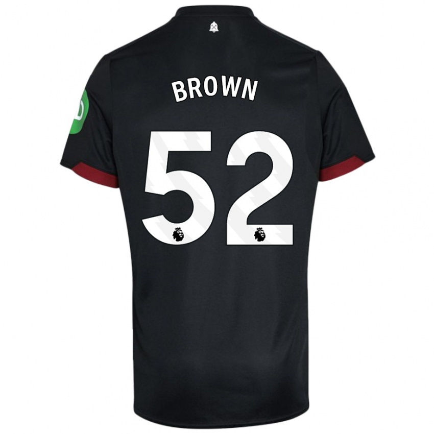 Kinder Luis Brown #52 Schwarz Weiß Auswärtstrikot Trikot 2024/25 T-Shirt