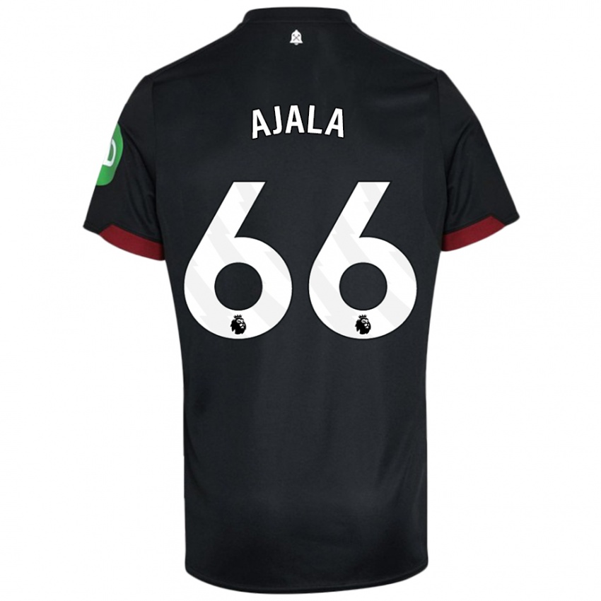 Kinder Joshua Ajala #66 Schwarz Weiß Auswärtstrikot Trikot 2024/25 T-Shirt