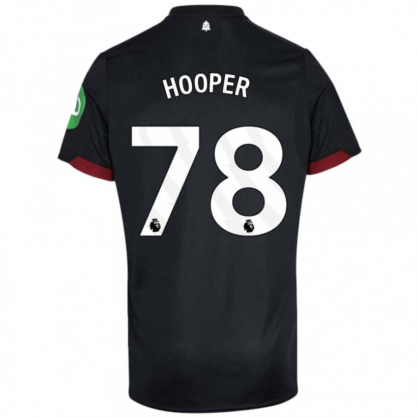 Kinder Finley Hooper #78 Schwarz Weiß Auswärtstrikot Trikot 2024/25 T-Shirt