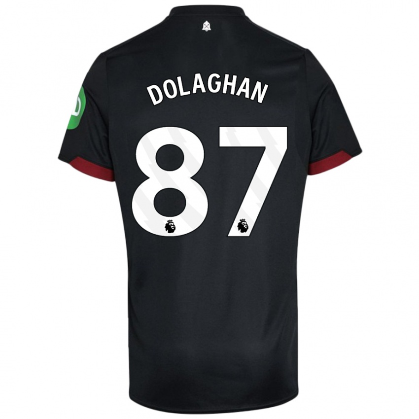 Kinder Brad Dolaghan #87 Schwarz Weiß Auswärtstrikot Trikot 2024/25 T-Shirt