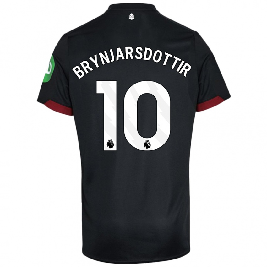 Kinder Dagný Brynjarsdóttir #10 Schwarz Weiß Auswärtstrikot Trikot 2024/25 T-Shirt