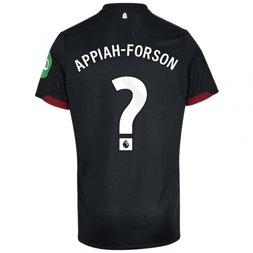 Kinder Keenan Appiah-Forson #0 Schwarz Weiß Auswärtstrikot Trikot 2024/25 T-Shirt