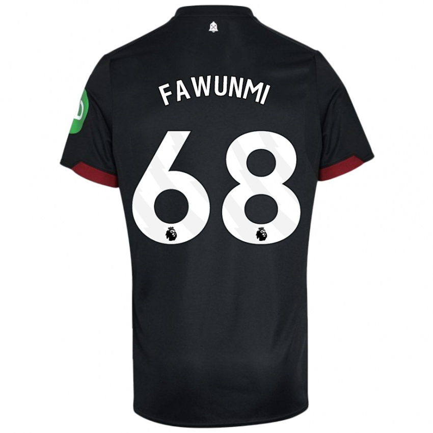 Kinder Favour Fawunmi #68 Schwarz Weiß Auswärtstrikot Trikot 2024/25 T-Shirt