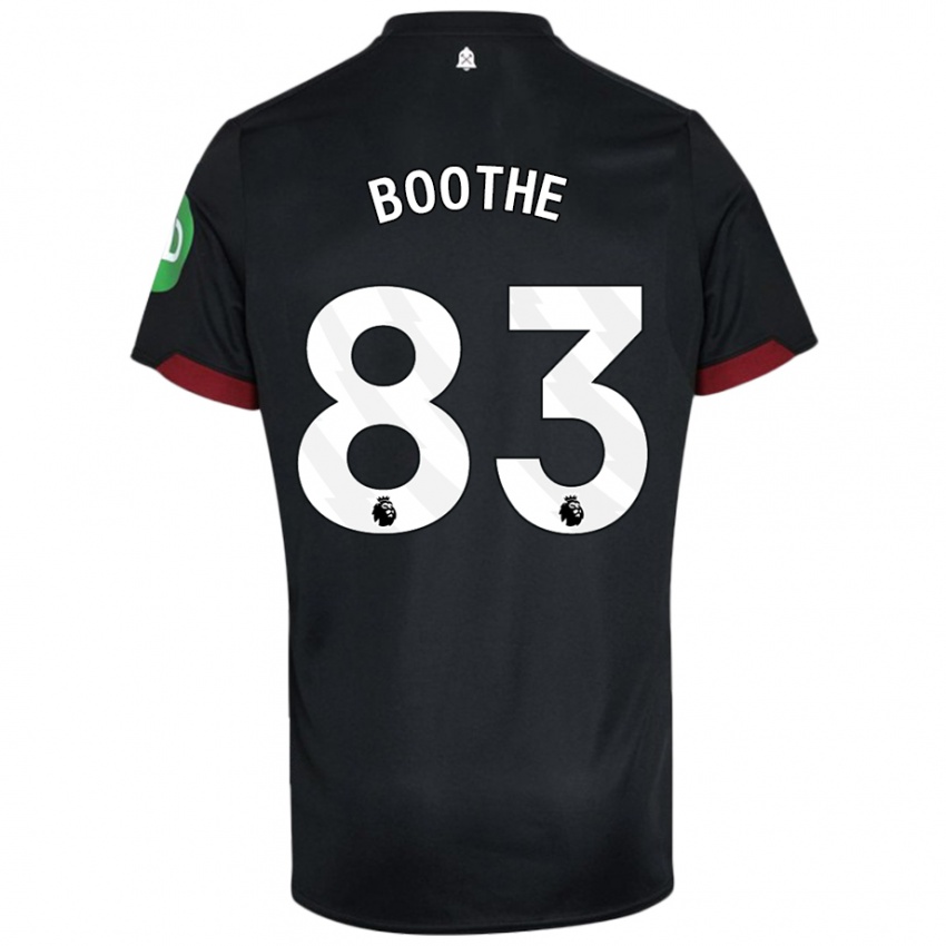 Kinder Sebastian Boothe #83 Schwarz Weiß Auswärtstrikot Trikot 2024/25 T-Shirt