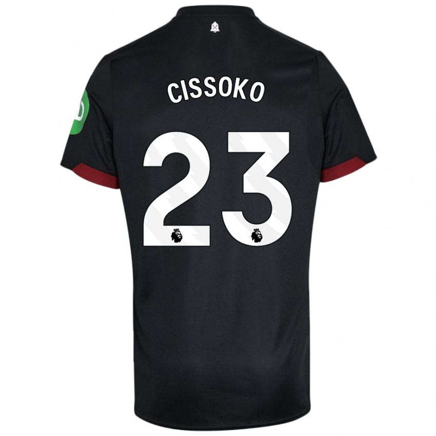 Kinder Hawa Cissoko #23 Schwarz Weiß Auswärtstrikot Trikot 2024/25 T-Shirt