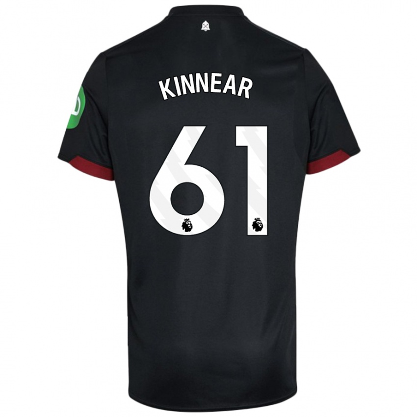 Kinder Brian Kinnear #61 Schwarz Weiß Auswärtstrikot Trikot 2024/25 T-Shirt