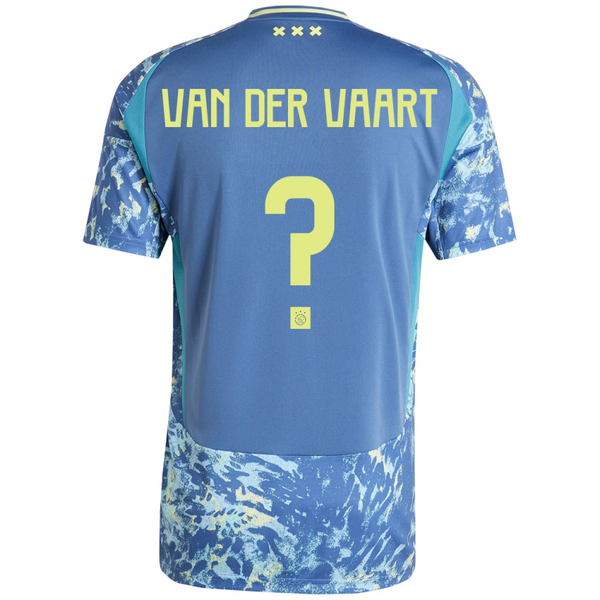 Kinder Damian Van Der Vaart #0 Grau Blau Gelb Auswärtstrikot Trikot 2024/25 T-Shirt