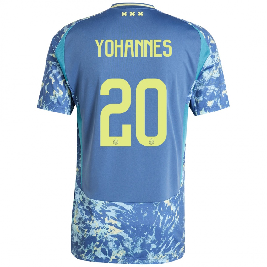 Kinder Lily Yohannes #20 Grau Blau Gelb Auswärtstrikot Trikot 2024/25 T-Shirt