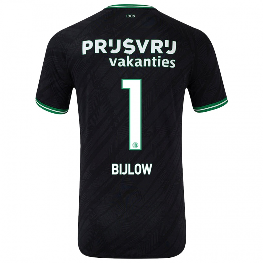 Kinder Justin Bijlow #1 Schwarz Grün Auswärtstrikot Trikot 2024/25 T-Shirt