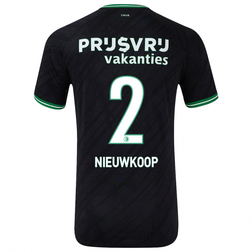 Kinder Bart Nieuwkoop #2 Schwarz Grün Auswärtstrikot Trikot 2024/25 T-Shirt