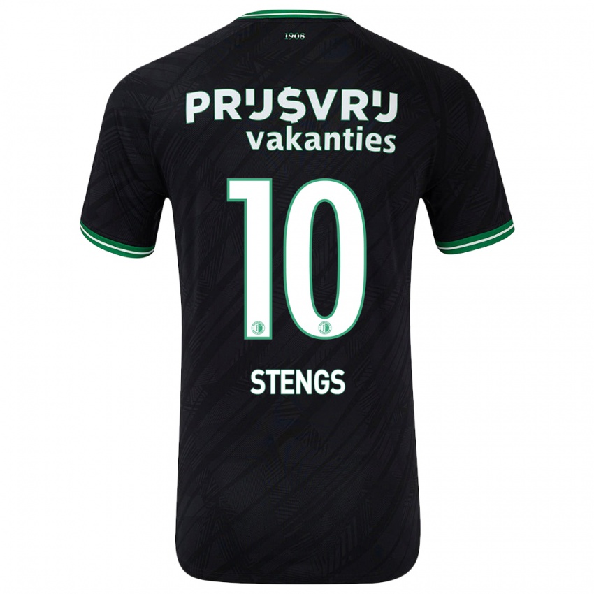 Kinder Calvin Stengs #10 Schwarz Grün Auswärtstrikot Trikot 2024/25 T-Shirt