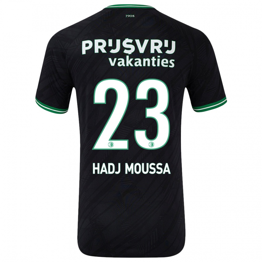 Kinder Anis Hadj Moussa #23 Schwarz Grün Auswärtstrikot Trikot 2024/25 T-Shirt