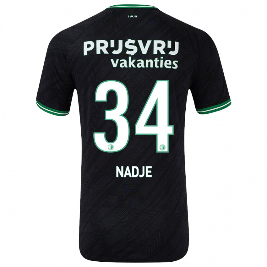 Kinder Chris-Kévin Nadje #34 Schwarz Grün Auswärtstrikot Trikot 2024/25 T-Shirt