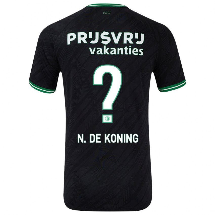 Kinder Nick De Koning #0 Schwarz Grün Auswärtstrikot Trikot 2024/25 T-Shirt