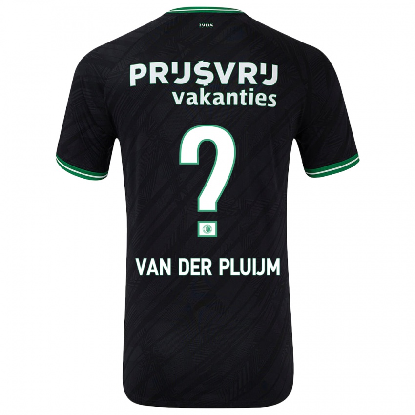 Kinder Marvin Van Der Pluijm #0 Schwarz Grün Auswärtstrikot Trikot 2024/25 T-Shirt