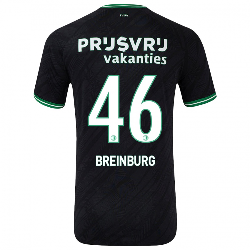 Kinder Rainey Breinburg #46 Schwarz Grün Auswärtstrikot Trikot 2024/25 T-Shirt