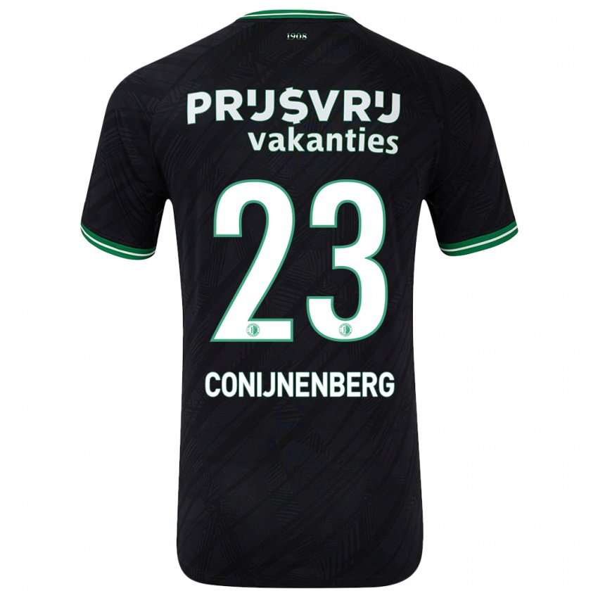 Kinder Jada Conijnenberg #23 Schwarz Grün Auswärtstrikot Trikot 2024/25 T-Shirt