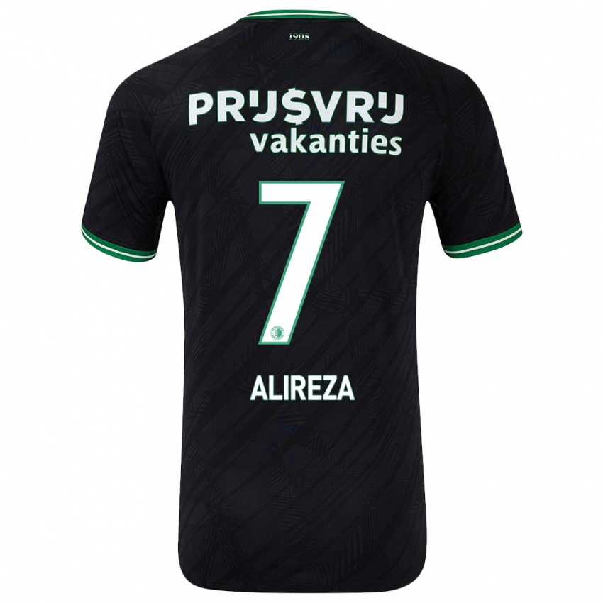 Kinder Alireza Jahanbakhsh #7 Schwarz Grün Auswärtstrikot Trikot 2024/25 T-Shirt