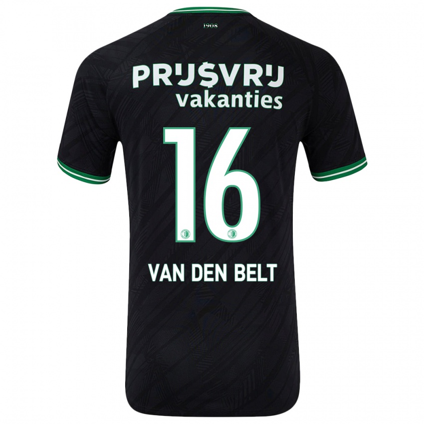 Kinder Thomas Van Den Belt #16 Schwarz Grün Auswärtstrikot Trikot 2024/25 T-Shirt