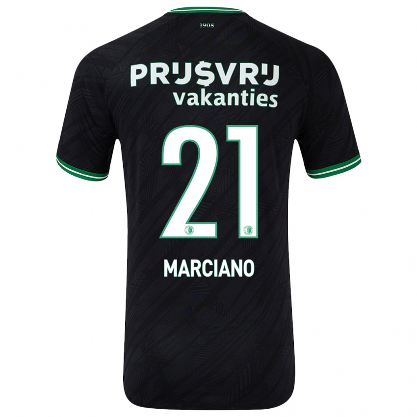 Kinder Ofir Marciano #21 Schwarz Grün Auswärtstrikot Trikot 2024/25 T-Shirt