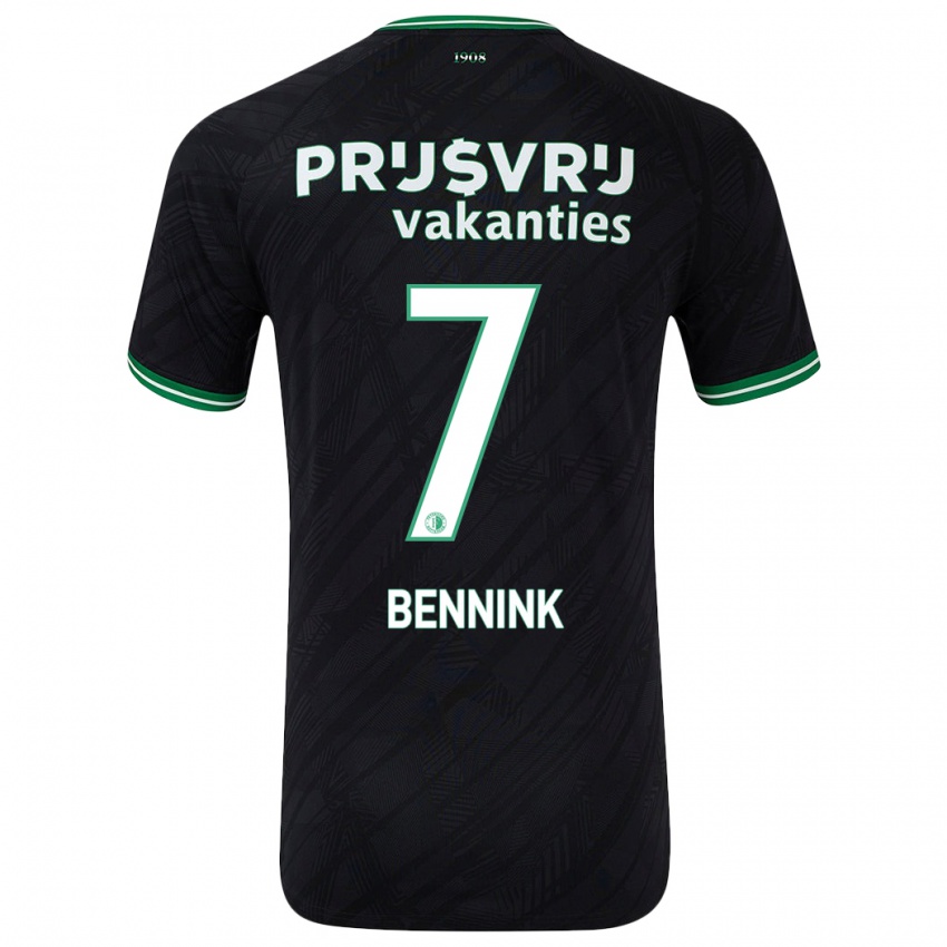 Kinder Maxime Bennink #7 Schwarz Grün Auswärtstrikot Trikot 2024/25 T-Shirt