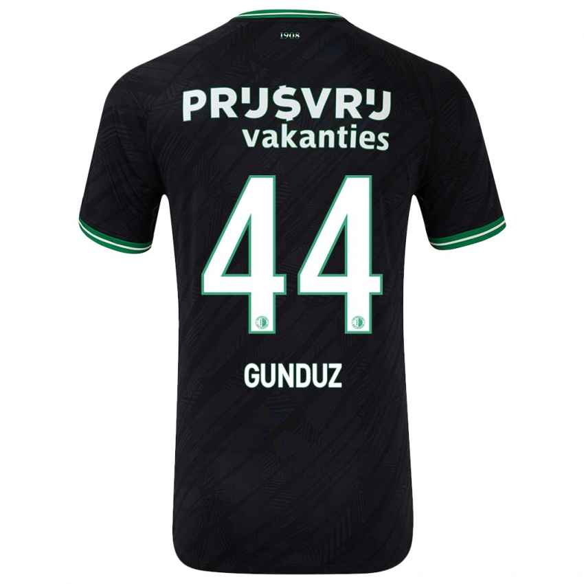 Kinder Omer Gunduz #44 Schwarz Grün Auswärtstrikot Trikot 2024/25 T-Shirt