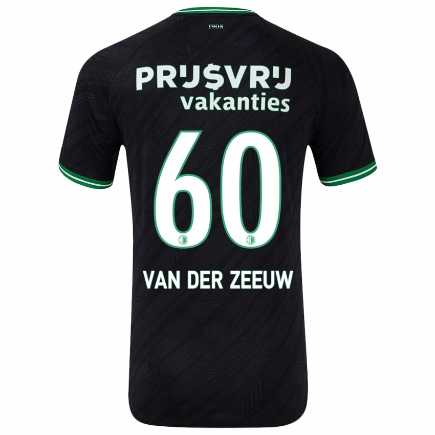 Kinder Twan Van Der Zeeuw #60 Schwarz Grün Auswärtstrikot Trikot 2024/25 T-Shirt