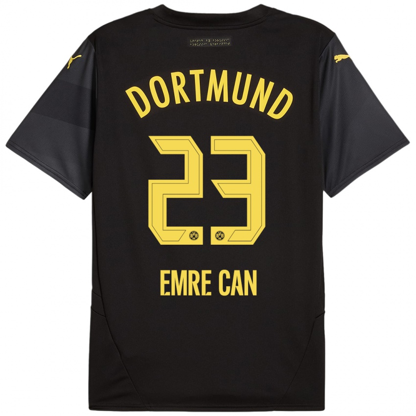 Kinder Emre Can #23 Schwarz Gelb Auswärtstrikot Trikot 2024/25 T-Shirt