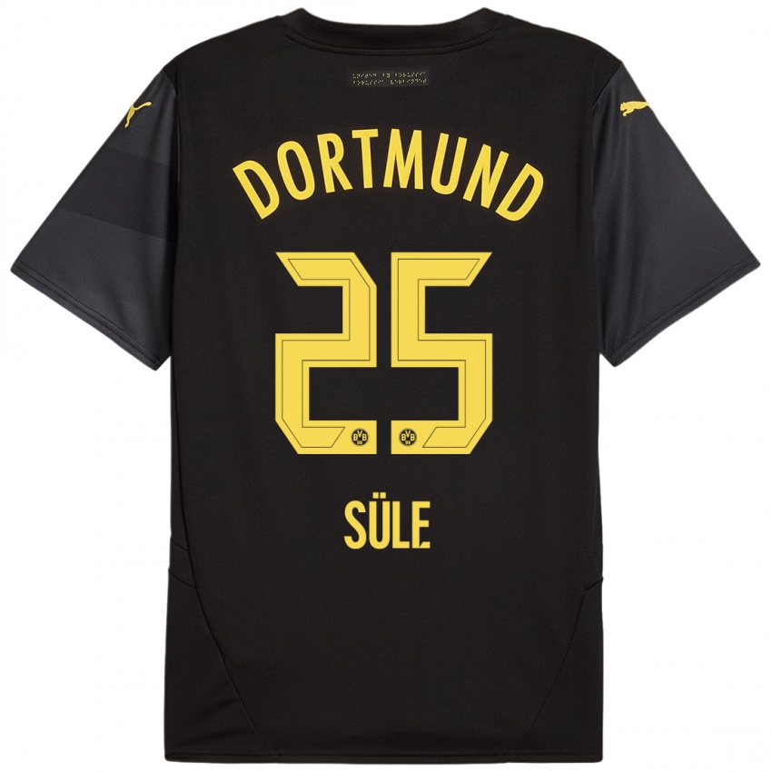 Kinder Niklas Süle #25 Schwarz Gelb Auswärtstrikot Trikot 2024/25 T-Shirt