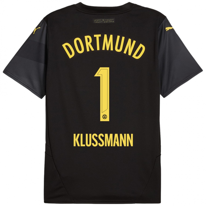 Kinder Leon Klußmann #1 Schwarz Gelb Auswärtstrikot Trikot 2024/25 T-Shirt