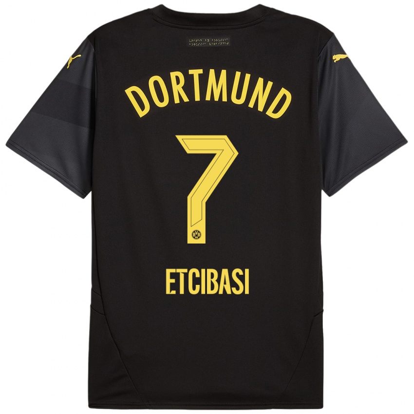 Kinder Taycan Etcibasi #7 Schwarz Gelb Auswärtstrikot Trikot 2024/25 T-Shirt