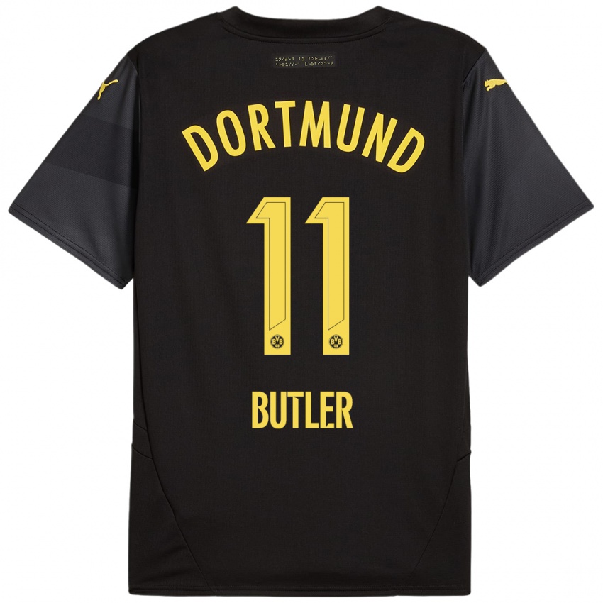 Kinder Justin Butler #11 Schwarz Gelb Auswärtstrikot Trikot 2024/25 T-Shirt