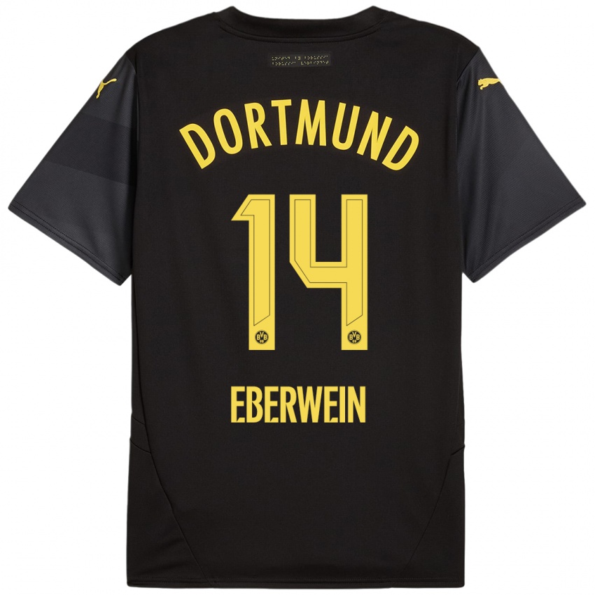 Kinder Michael Eberwein #14 Schwarz Gelb Auswärtstrikot Trikot 2024/25 T-Shirt