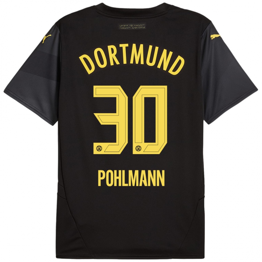 Kinder Ole Pohlmann #30 Schwarz Gelb Auswärtstrikot Trikot 2024/25 T-Shirt