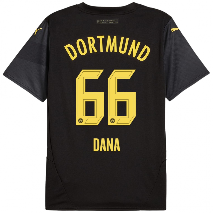 Kinder Bleckmann Dana #66 Schwarz Gelb Auswärtstrikot Trikot 2024/25 T-Shirt