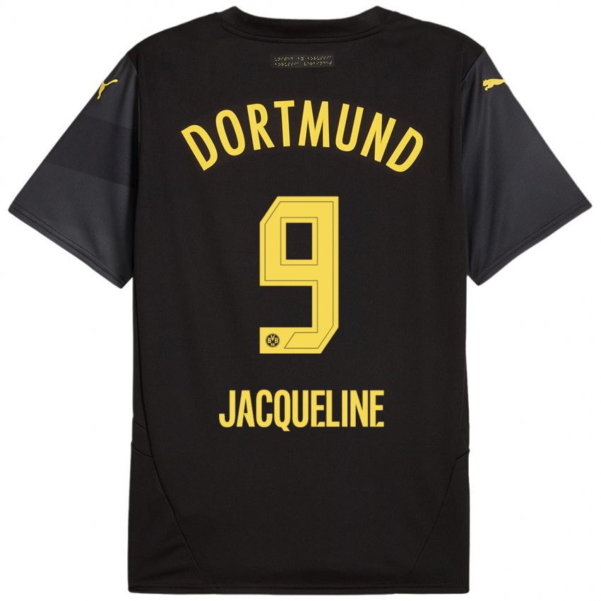 Kinder Moreno Jacqueline #9 Schwarz Gelb Auswärtstrikot Trikot 2024/25 T-Shirt