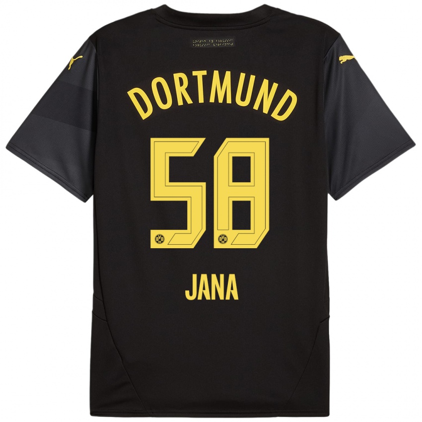 Kinder Nordberg Jana #58 Schwarz Gelb Auswärtstrikot Trikot 2024/25 T-Shirt