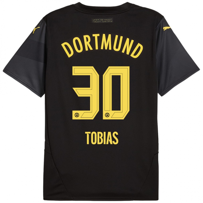 Kinder Vogt Tobias #30 Schwarz Gelb Auswärtstrikot Trikot 2024/25 T-Shirt