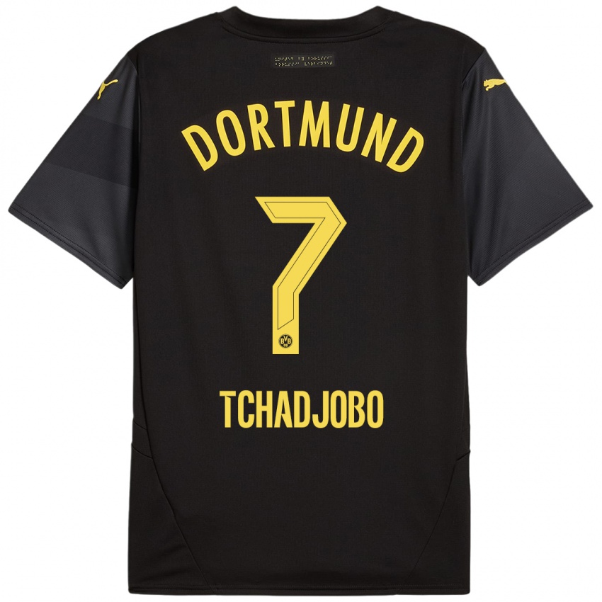 Kinder Dia Tchadjobo #7 Schwarz Gelb Auswärtstrikot Trikot 2024/25 T-Shirt