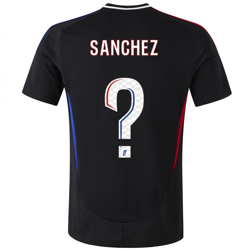 Kinder Florent Sanchez #0 Schwarz Auswärtstrikot Trikot 2024/25 T-Shirt