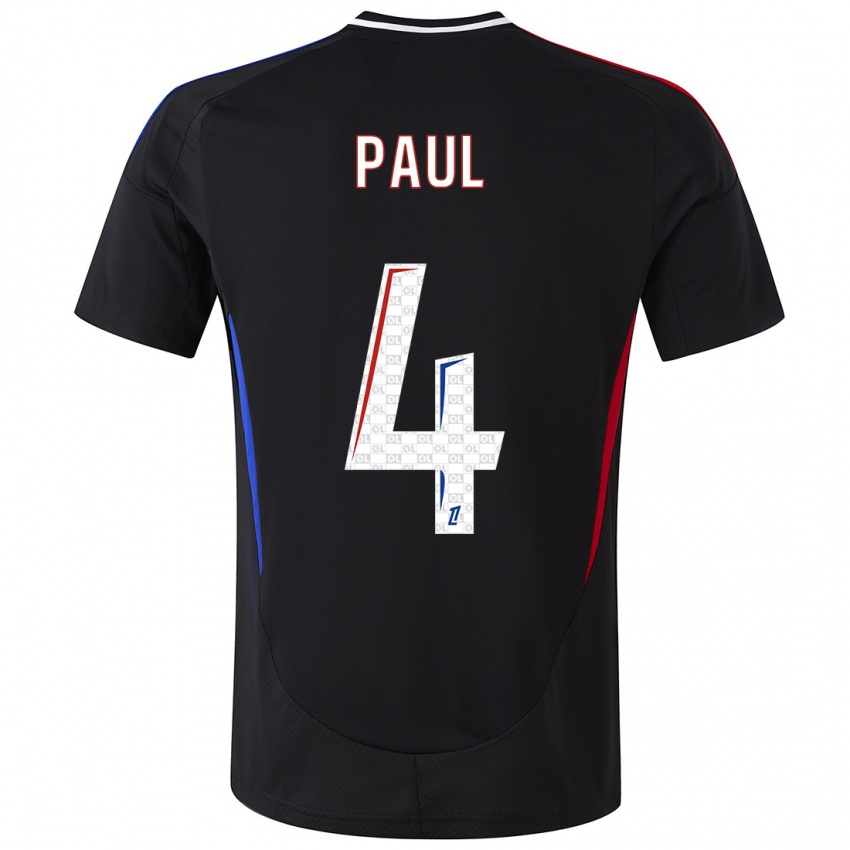 Kinder Paul Akouokou #4 Schwarz Auswärtstrikot Trikot 2024/25 T-Shirt