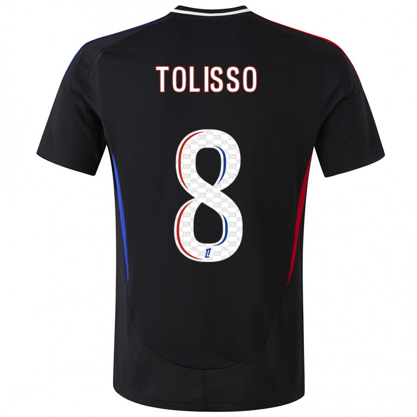 Kinder Corentin Tolisso #8 Schwarz Auswärtstrikot Trikot 2024/25 T-Shirt