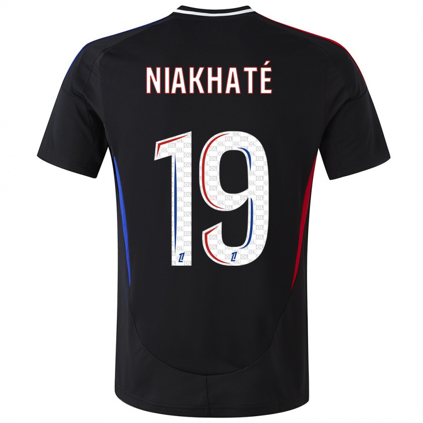 Kinder Moussa Niakhaté #19 Schwarz Auswärtstrikot Trikot 2024/25 T-Shirt