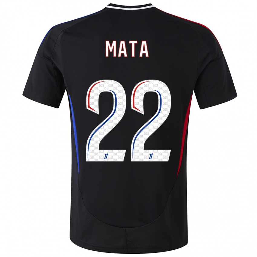 Kinder Clinton Mata #22 Schwarz Auswärtstrikot Trikot 2024/25 T-Shirt