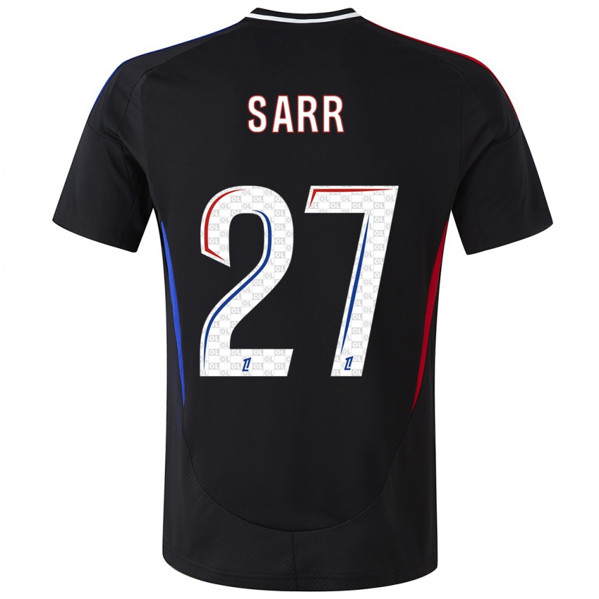 Kinder Amin Sarr #27 Schwarz Auswärtstrikot Trikot 2024/25 T-Shirt